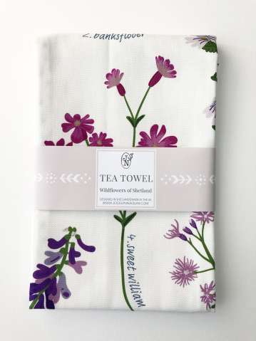 Shetland Wildflowers Tea Towel - Image 2