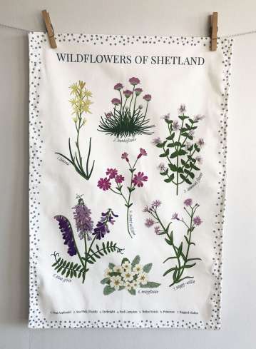 Shetland Wildflowers Tea Towel - Image 5