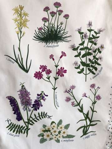 Shetland Wildflowers Tea Towel - Image 4