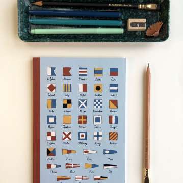 Nautical Flags Lined A5 Notebook